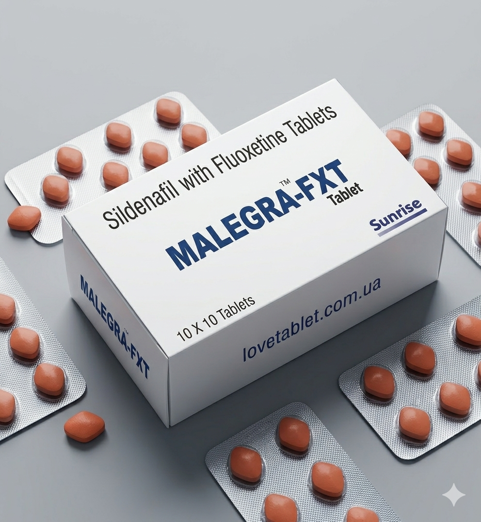 Malegra FXT (Силденафіл 100 мг та Флуоксетин 40 мг) для потенції та контролю еякуляції