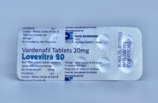 lovevitra 20 (Варденафіл 20 мг). Для міцної ерекції