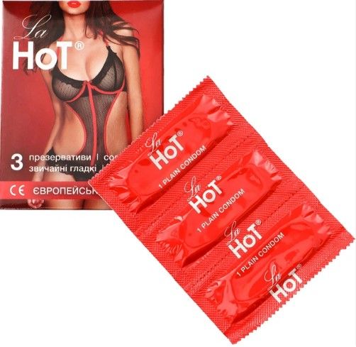 Презервативи "LA HOT" класичні без аромату, гладкі з мастилом