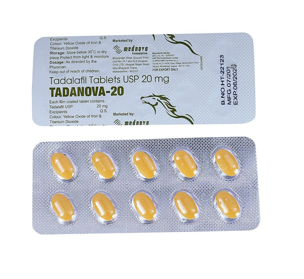 Tadanova 20. Для посилення потенції. Тадалафіл 20 мг