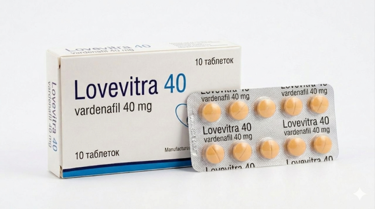 lovevitra 40 (Варденафіл 40 мг). Для міцної чоловічої ерекції в ліжку